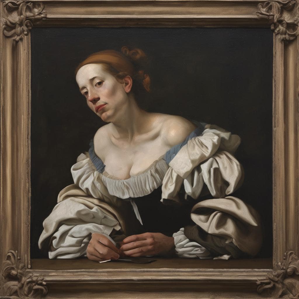 Χαμαιλέων πορτρέτο γυναίκας με ρεαλιστική τέχνη, κλασική ζωγραφική, δημιουργικές καινοτομίες στην τέχνη.